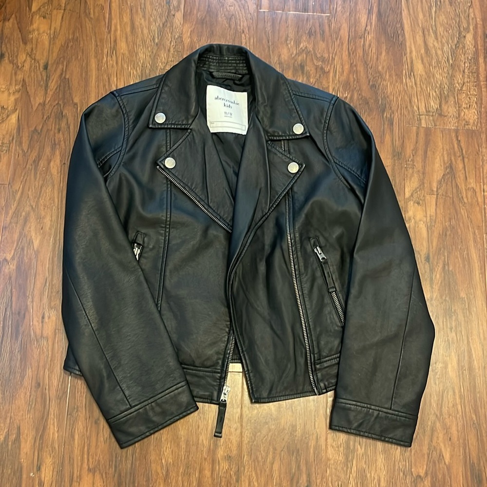 Abercrombie Kids faux leather jacket - size 11/12
